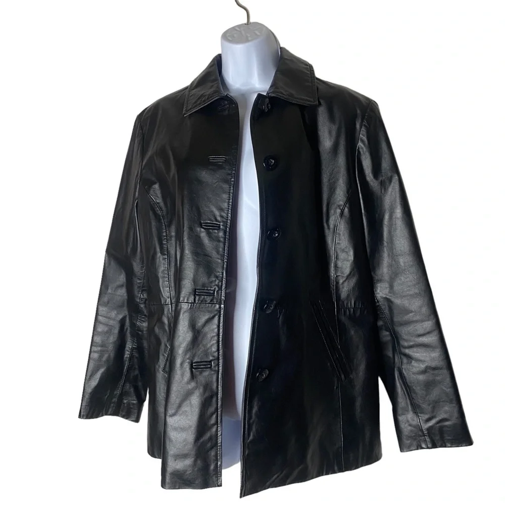 Wilson leather jacket Medium (b59) - Picture 2 of 6